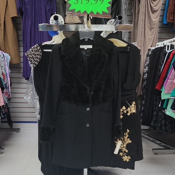 Kenneth Cole New York Jackets & Blazers - Kenneth Cole New York Elegant Black Teddy Jacket